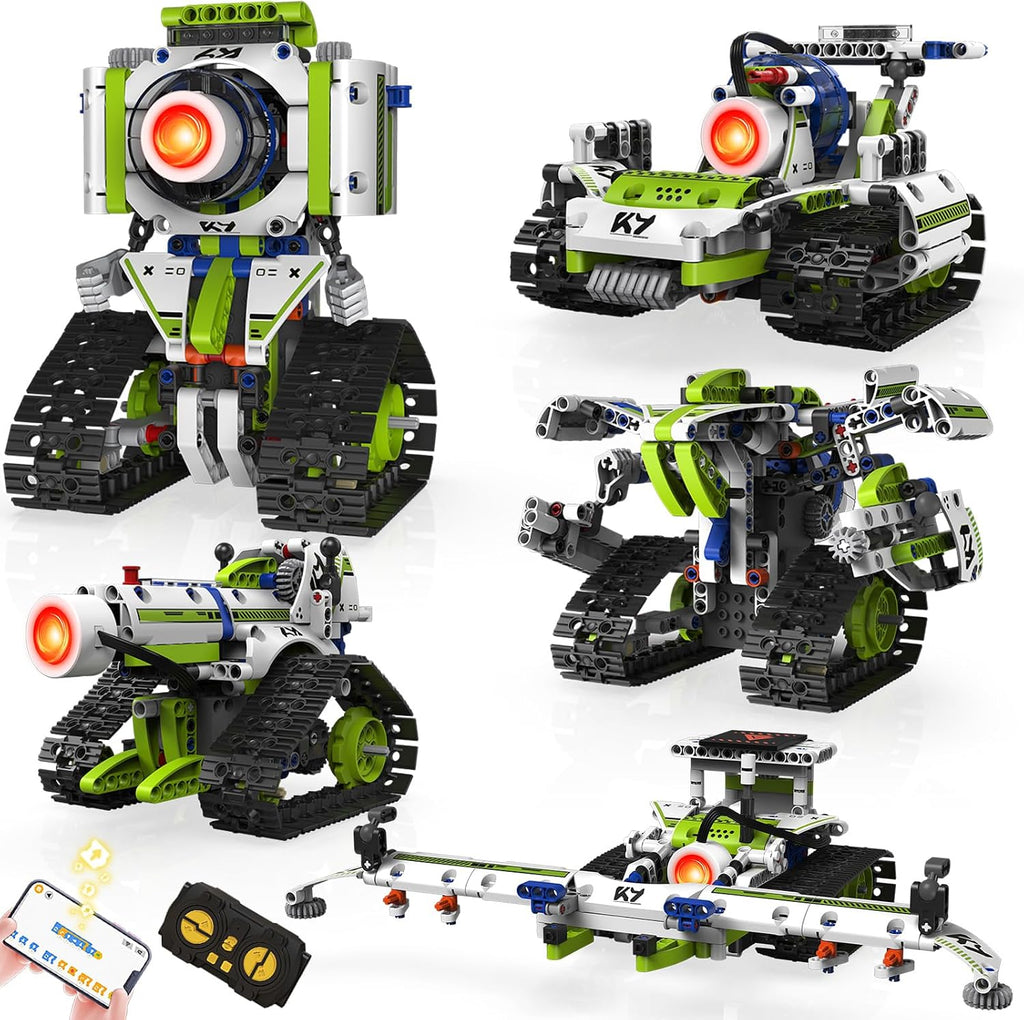 Robot Building Kit with APP/Remote Control STEM Gifts for Boys Age 6-16,Technic Coding Robotic Toys for Kids