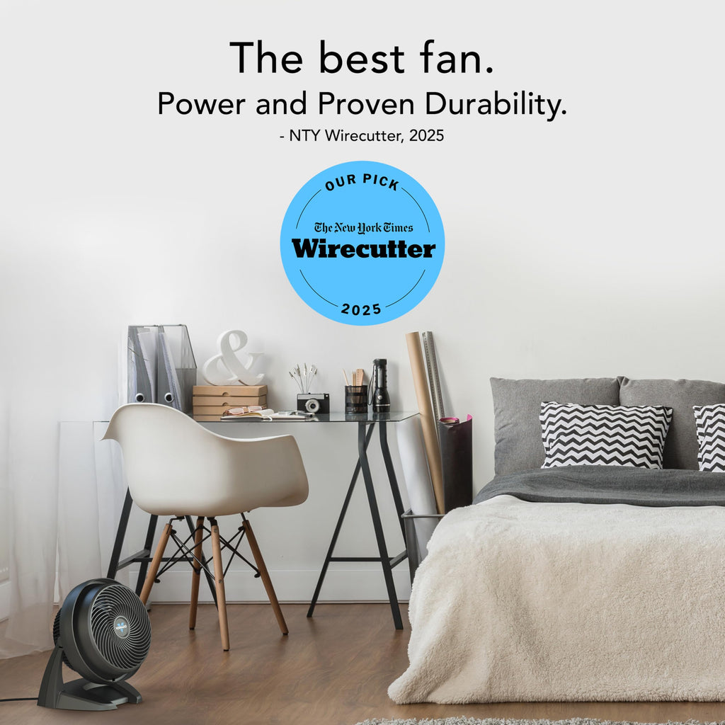 630 Medium Air Circulator Fan, 3 Speed, Adjustable Tilt, Black