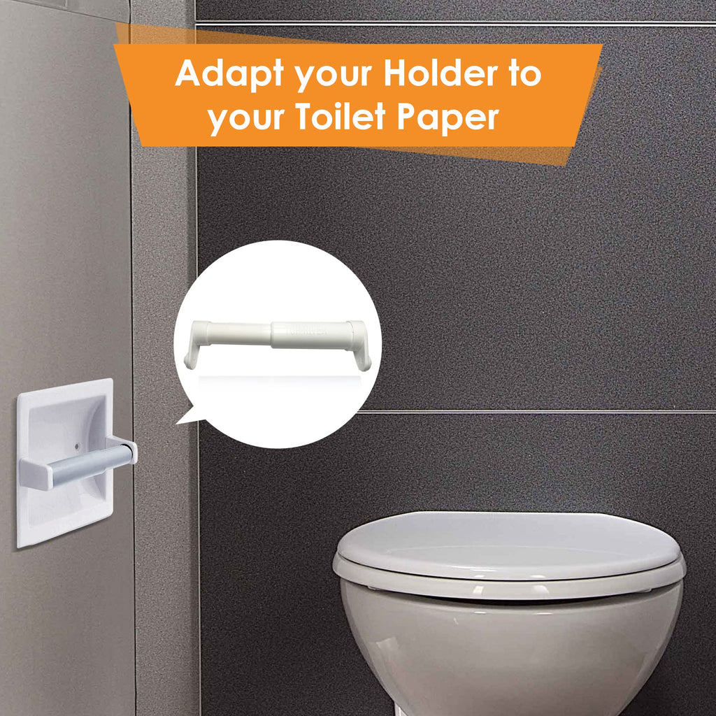 Toilet Paper Holder Extender, Fit Double Rolls,Triple Rolls and Mega Rolls