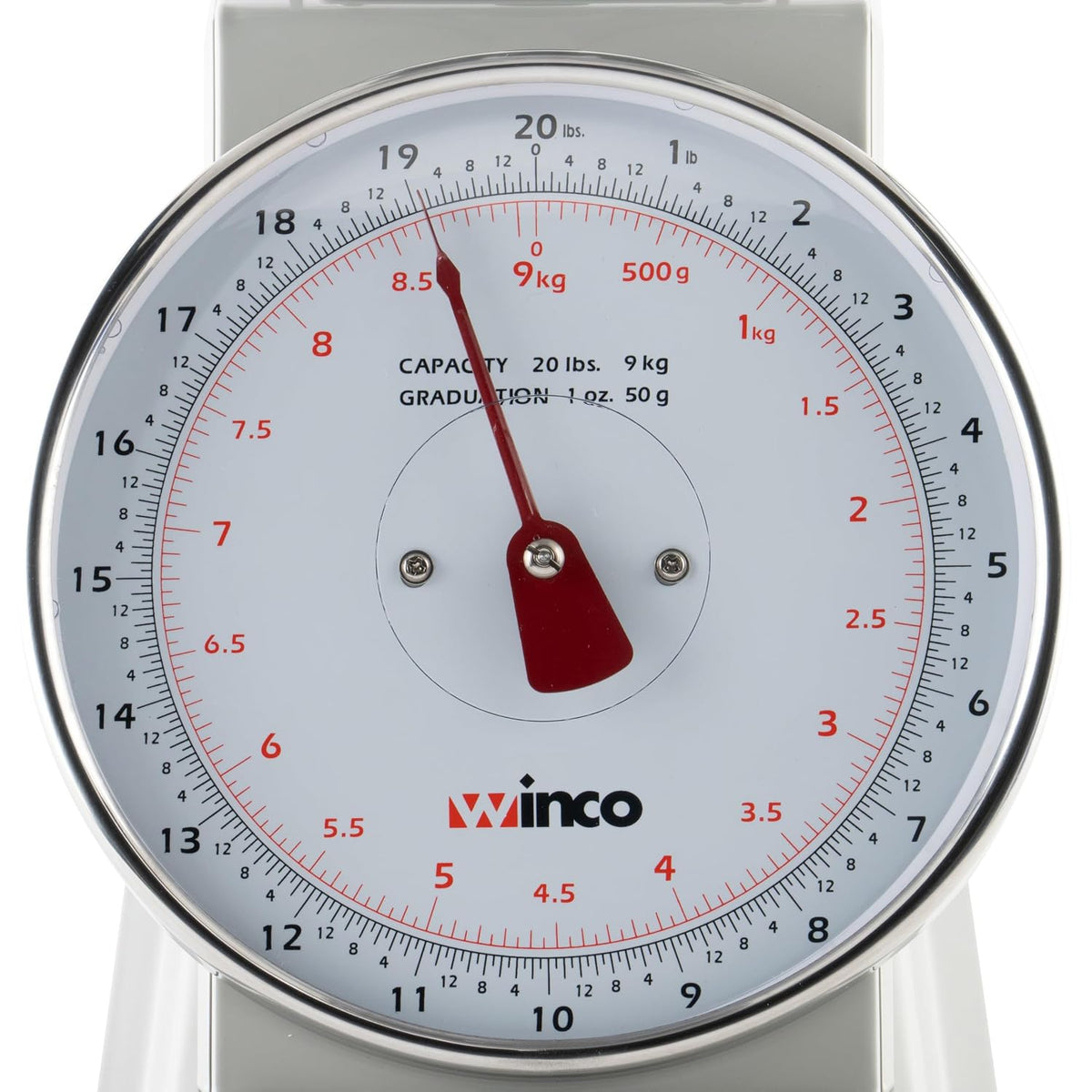 8" Clear Analog Receiving Stainless Steel Scale
