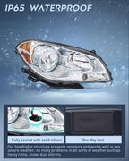 Headlight Assembly Compatible with 2008-2012 Chevy Malibu