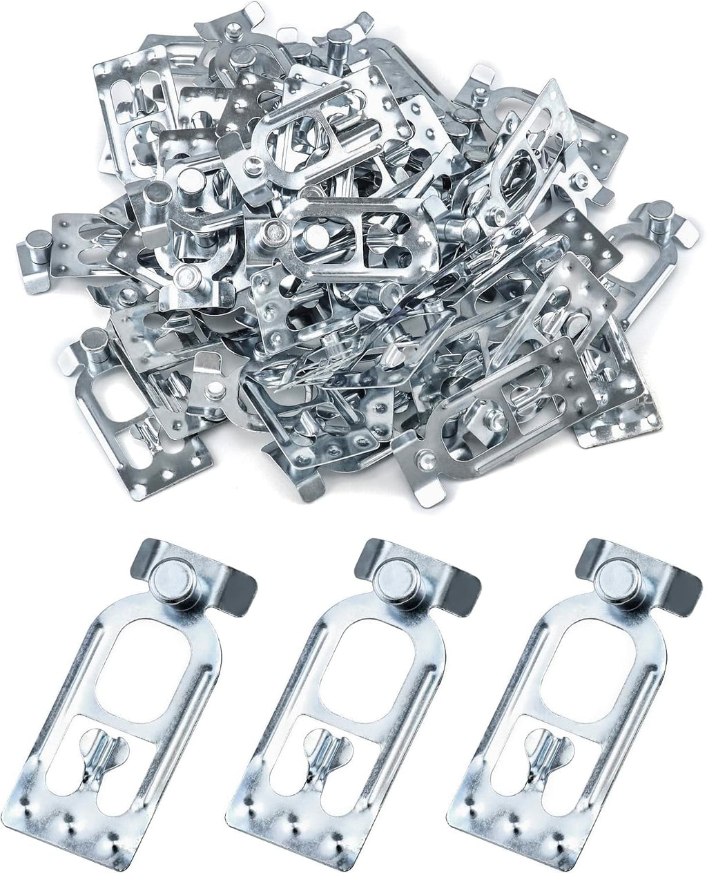 Teardrop Pallet Rack Safety Clip, 100 Pcs Universal Pallet Racking Beam Safety Clips Connector Cross Beam Locker