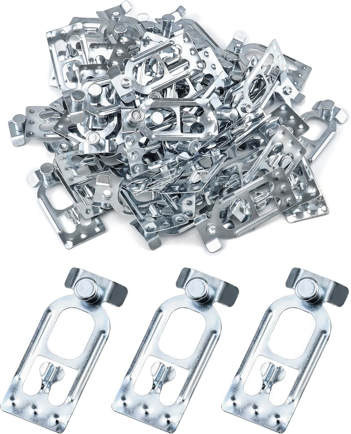 Teardrop Pallet Rack Safety Clip, 100 Pcs Universal Pallet Racking Beam Safety Clips Connector Cross Beam Locker
