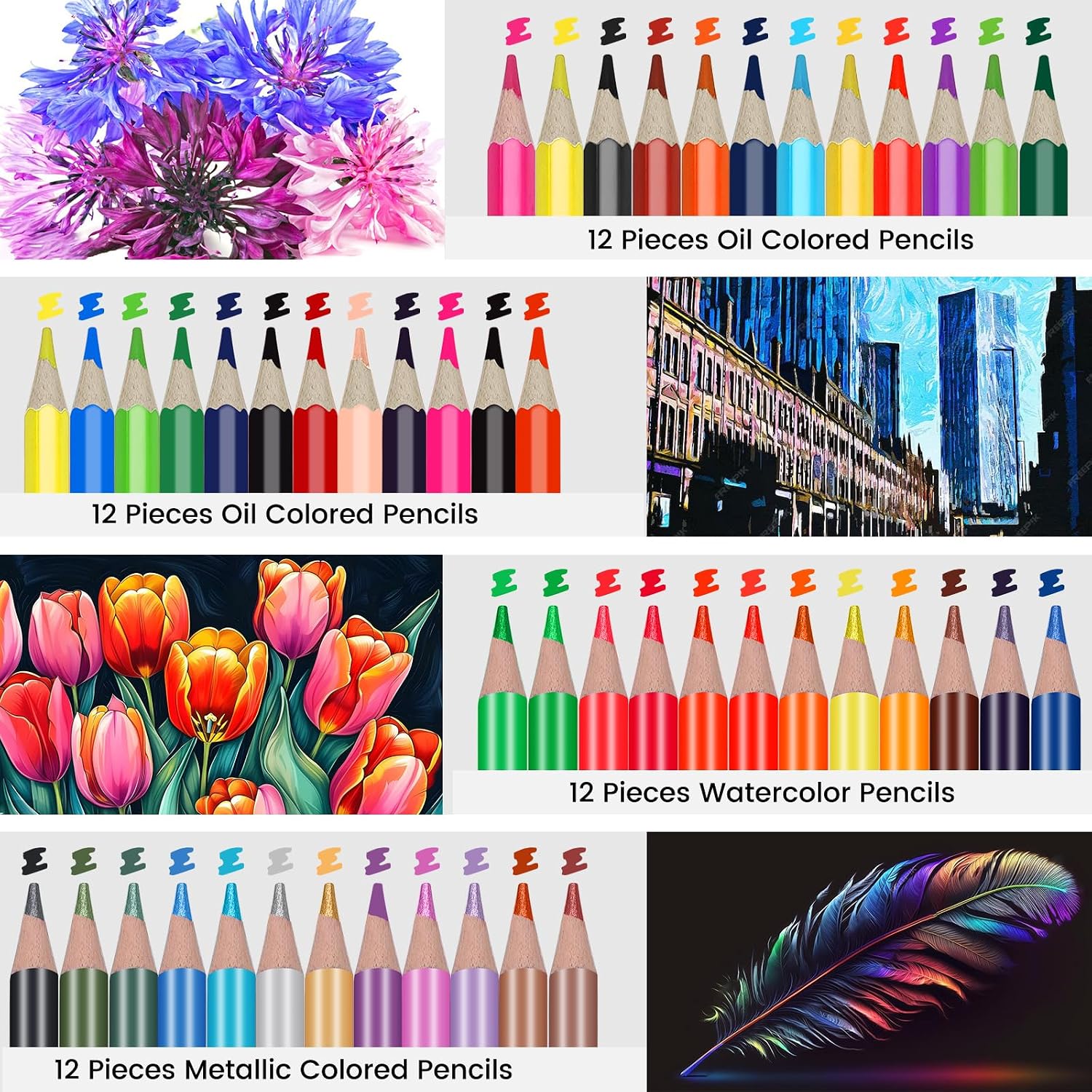 100 Art Supplies Drawing Kit Pro Drawing Supplies Set has 3-Color Sketchbook Coloring book Graphite Colored Charcoal