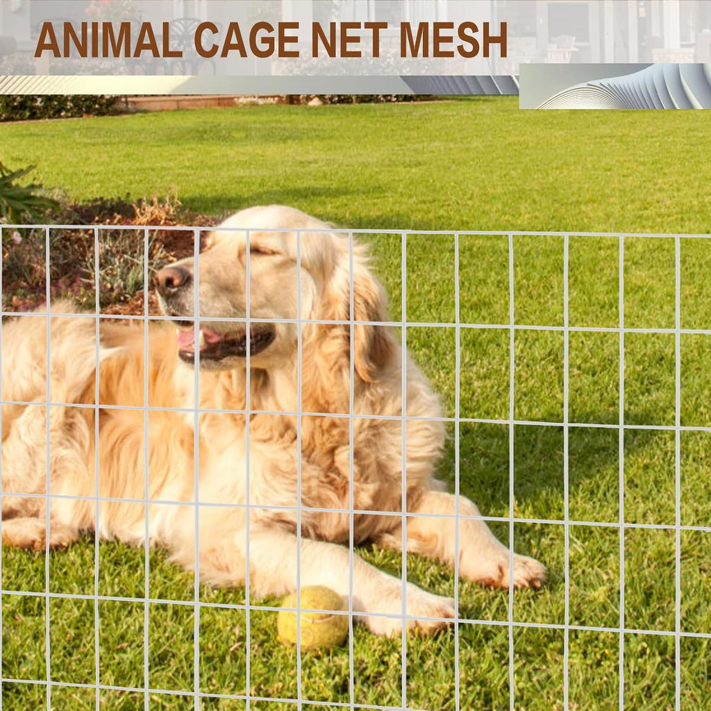 4 ft x 100 ft Galvanized Welded Wire Fence, 16GA Garden Chicken Wire Fence Roll, Mesh Size 2" x 4"Hardware Cloth