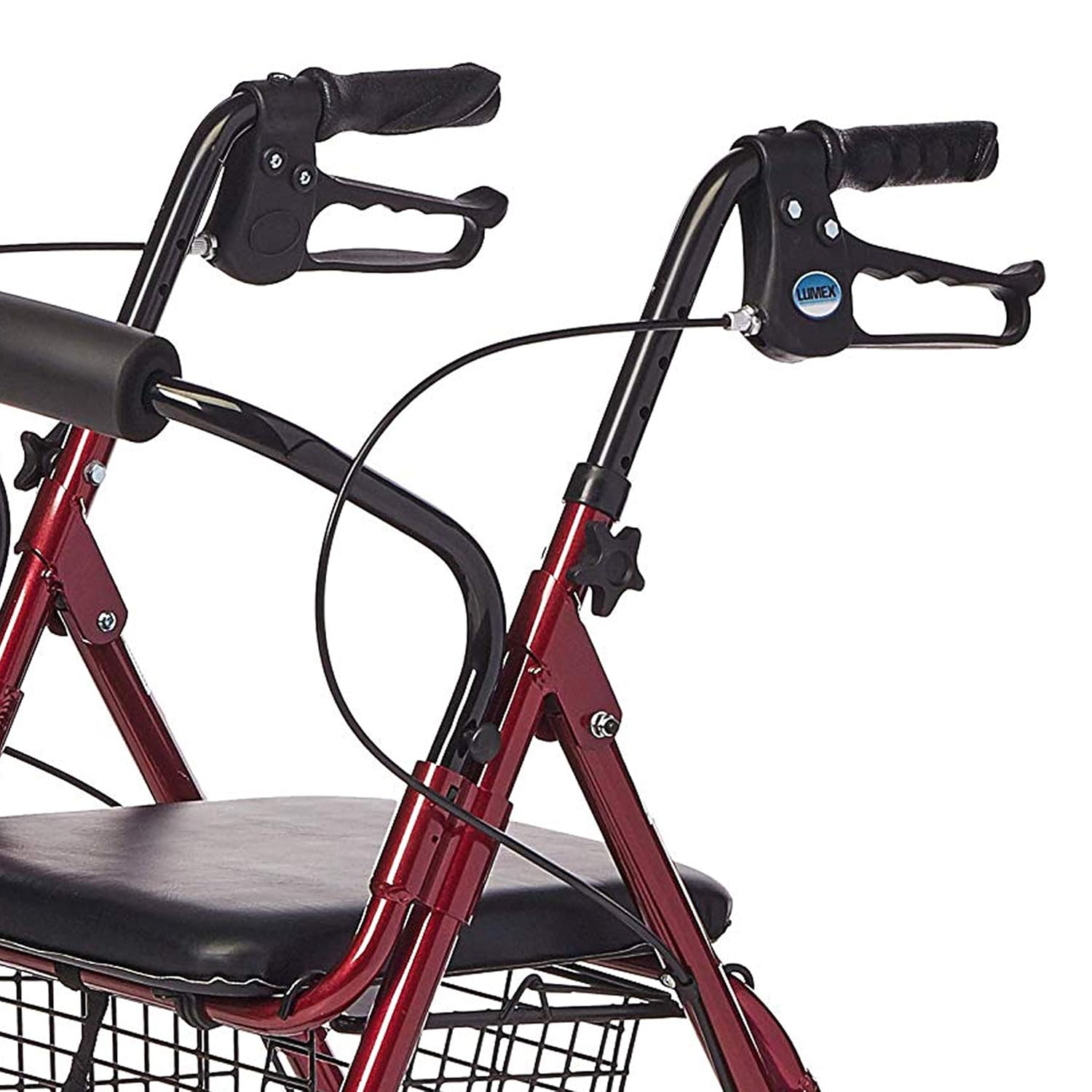 Lumex Walkabout Junior Rollator - Narrow Rolling Walker with Seat for Seniors & Small Spaces
