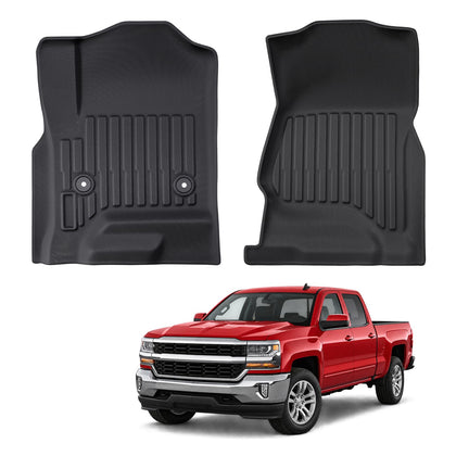 Floor Mats for Silverado & Sierra 1500 2014-2018 2500HD 3500HD 2015-2019