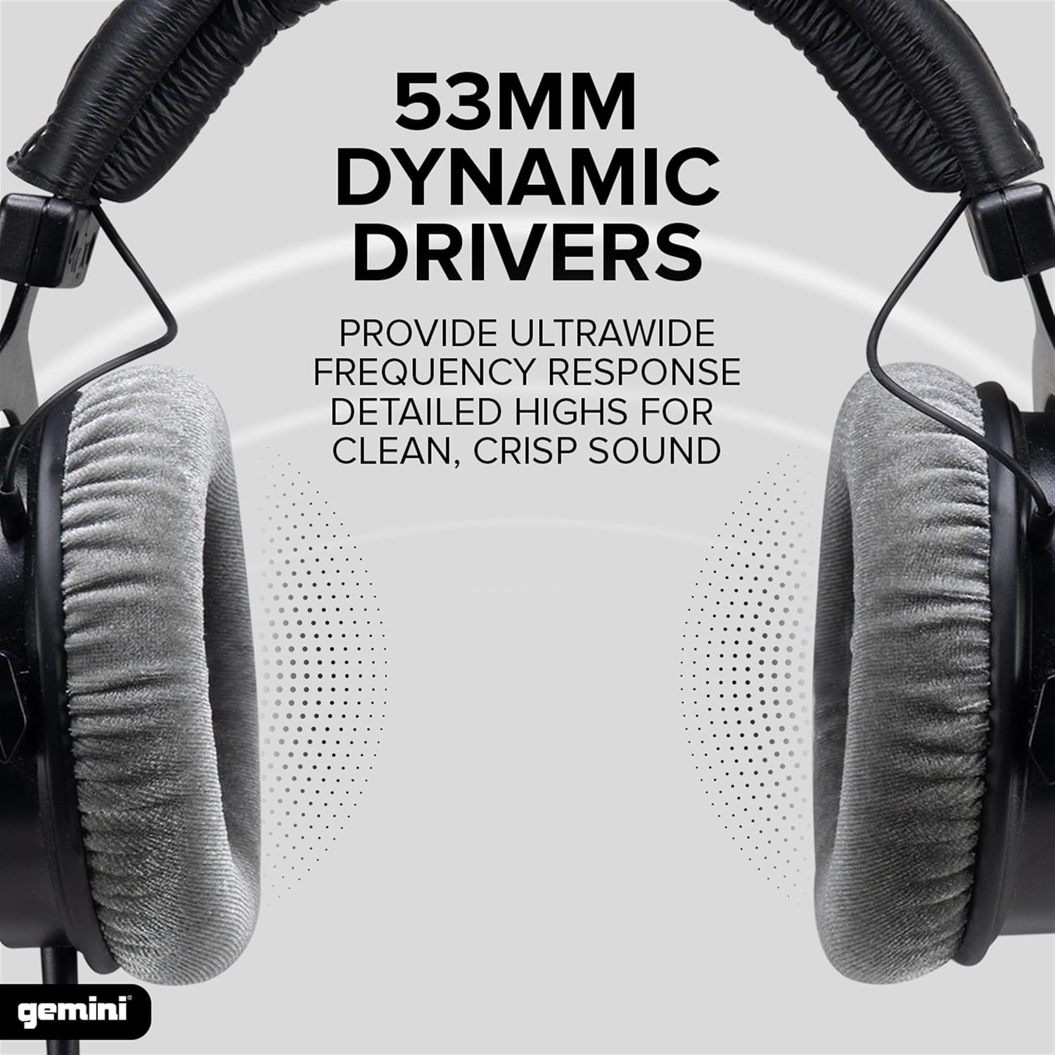 Wired DJ Headphones, 53mm Drivers, Closed-Back (DJX-1000) | Wired DJ/studio headphones, 53mm drivers - closed-back