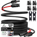 Twin Wire 30 Feet Solar Extension Cable 10AWG with -IP67- Female and Male Connector, Bonus Four Pairs of Free