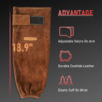 Leather Welding Sleeves Arm Protection Work Sleeves