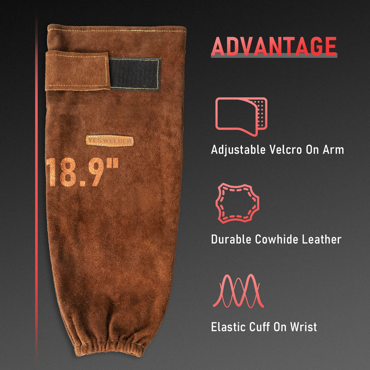 Leather Welding Sleeves Arm Protection Work Sleeves