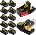 Mouse Traps, 12 Pack Snap Rat Traps, Quick-Set Reusable Sanitary Mice Traps, Rodent Traps Mice Catchers Indoor