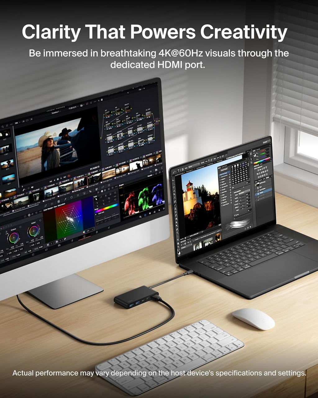 USB C Hub, 5-Port Hub with 4K HDMI Display @ 60Hz, 100W Power Delivery, Fast Data Transfer 5Gbps, USB C Multiport