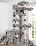 Cat Tree, 83.5" Heavy Duty Cat Tower for Large Cats Adult with Stable Structure, Tall Cat Furniture with 2 Perches, 2