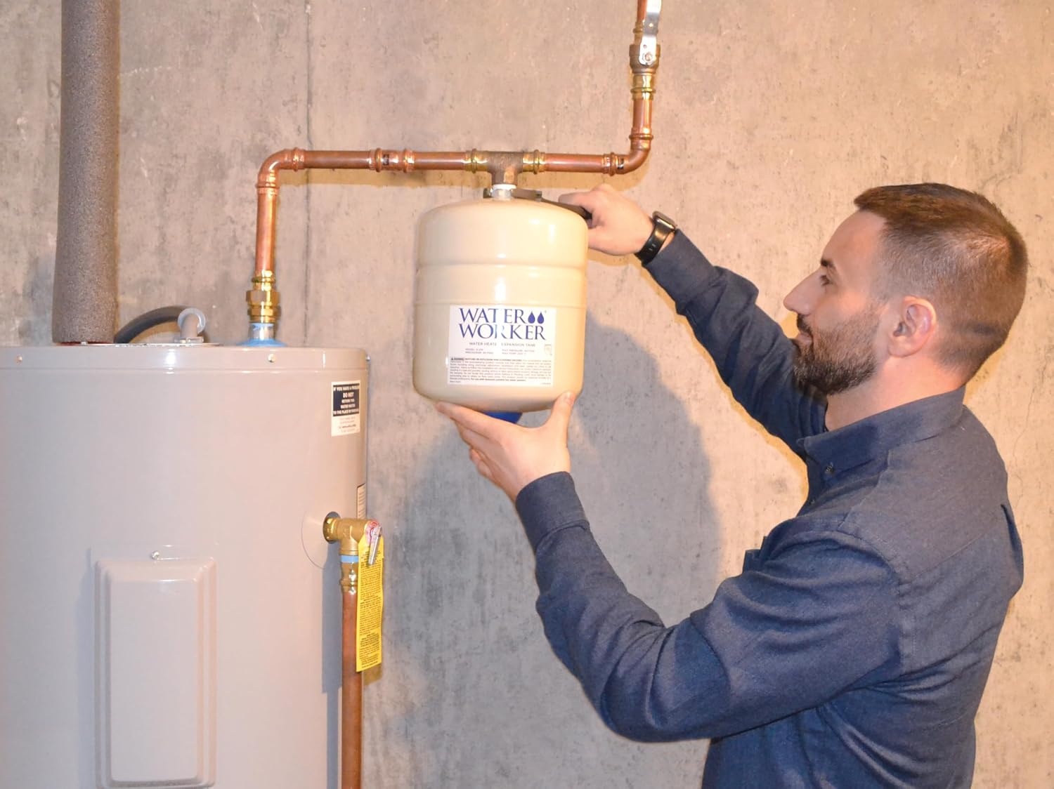 G-5W and G-12W Thermal Expansion Tanks – Pre-Charged, Steel, Vertical Water Heater Expansion Tank – NSF Certified
