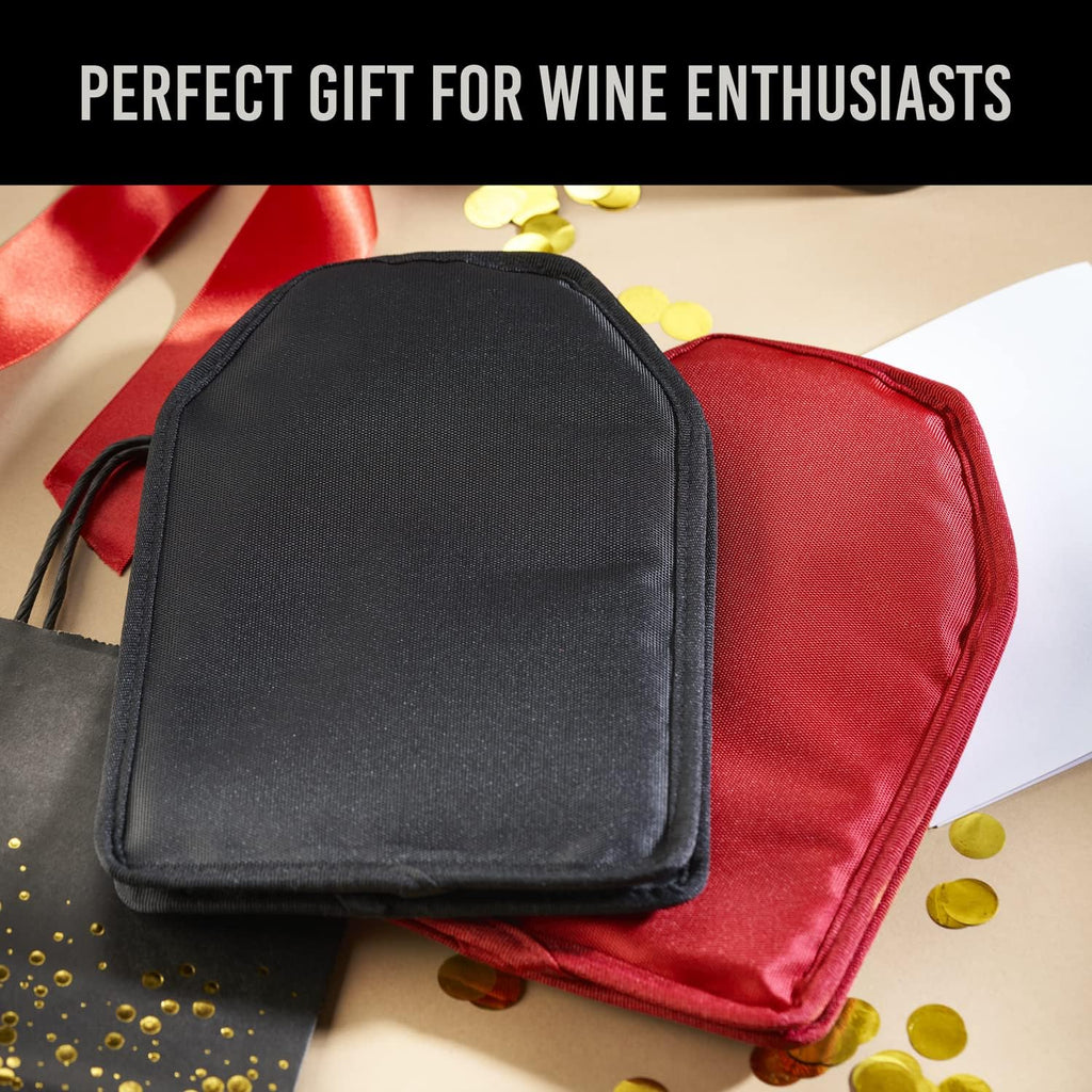 Wine Cooler Sleeve Solid Gel Wine Sleeve, Reusable Bottle Cooler, Black