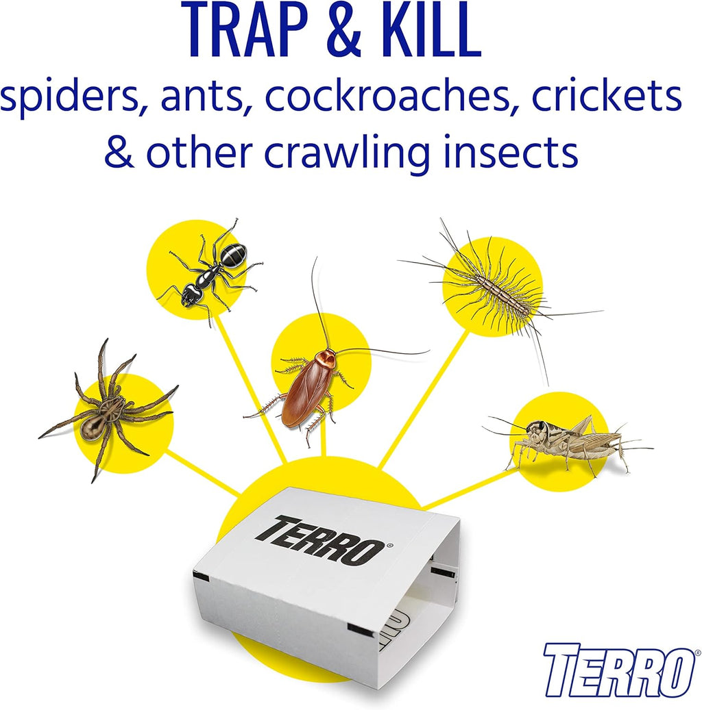 Spider & Insect Trap, 10-Pack Sticky Glue Traps | Kills Roaches, Spiders, Ants, Cockroaches, Crickets, Indoor Bug