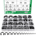 650PCS E Clips Assortment Kit (1.5MM-15MM), 14 Sizes Snap Ring Kit