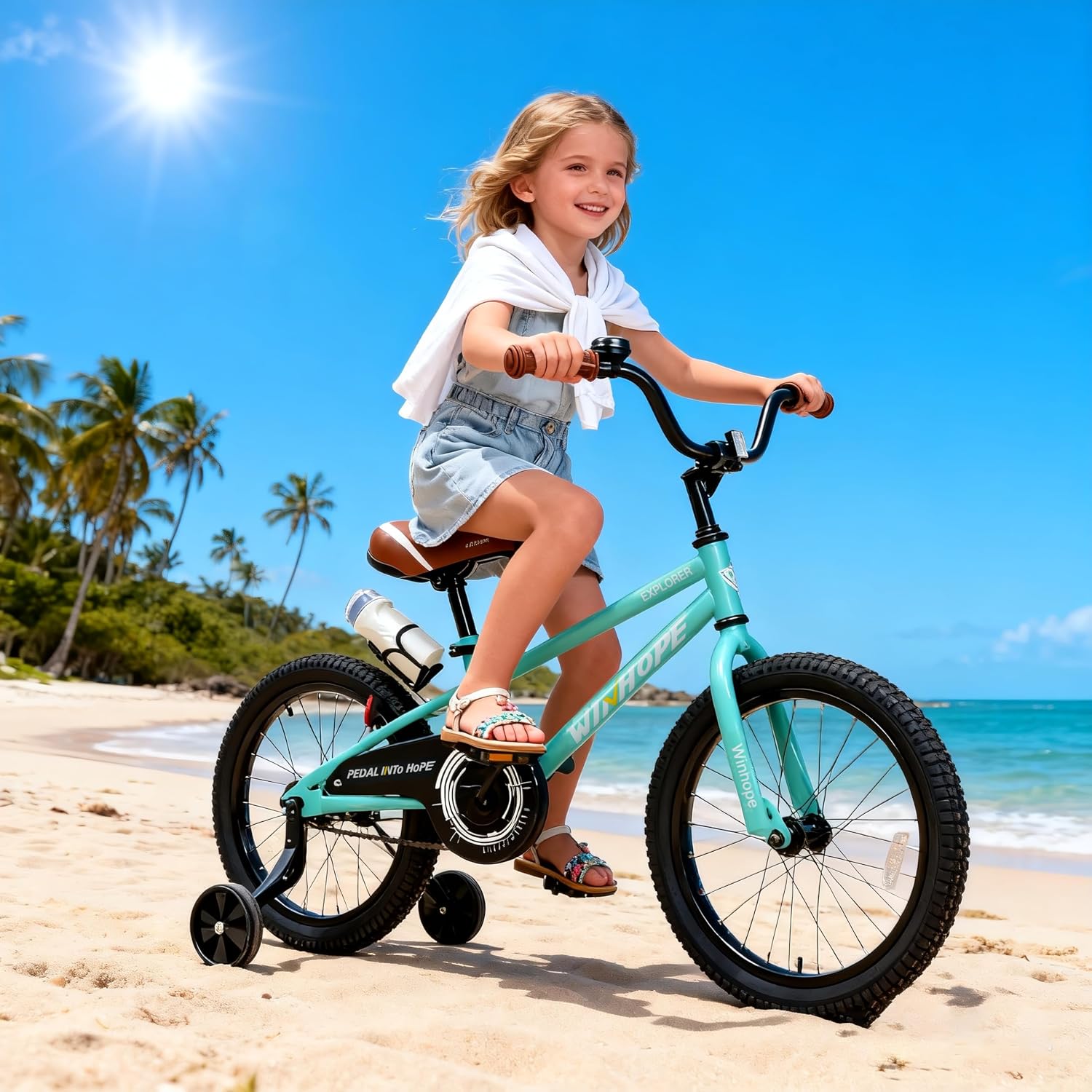 Kids Bike with Training Wheels, 12 14 16 18 Inch for Boys Girls 2-9 | Pedal Cycle with Coaster Brake Water Bottle