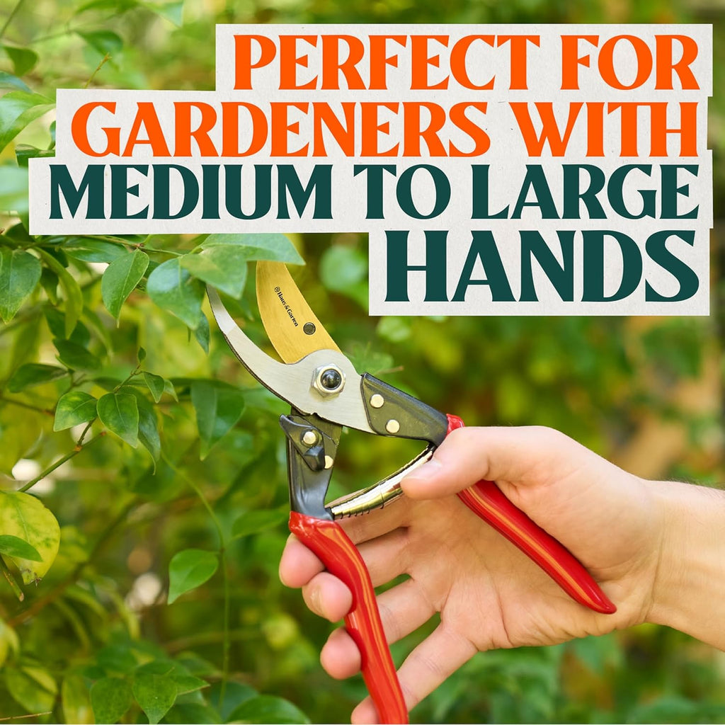 ForgedPRO 8.75" Heavy Duty Professional Titanium Bypass Pruning Shears - Use As Pruners, Garden Shears, Handheld