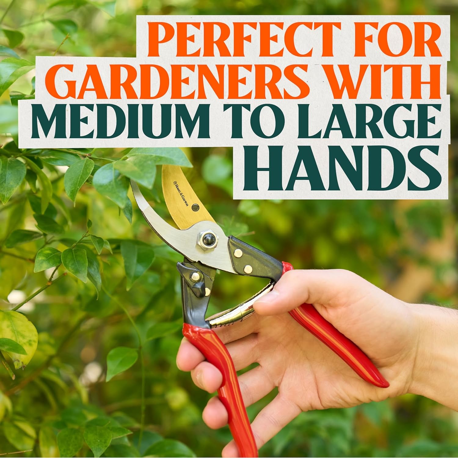 ForgedPRO 8.75" Heavy Duty Professional Titanium Bypass Pruning Shears - Use As Pruners, Garden Shears, Handheld