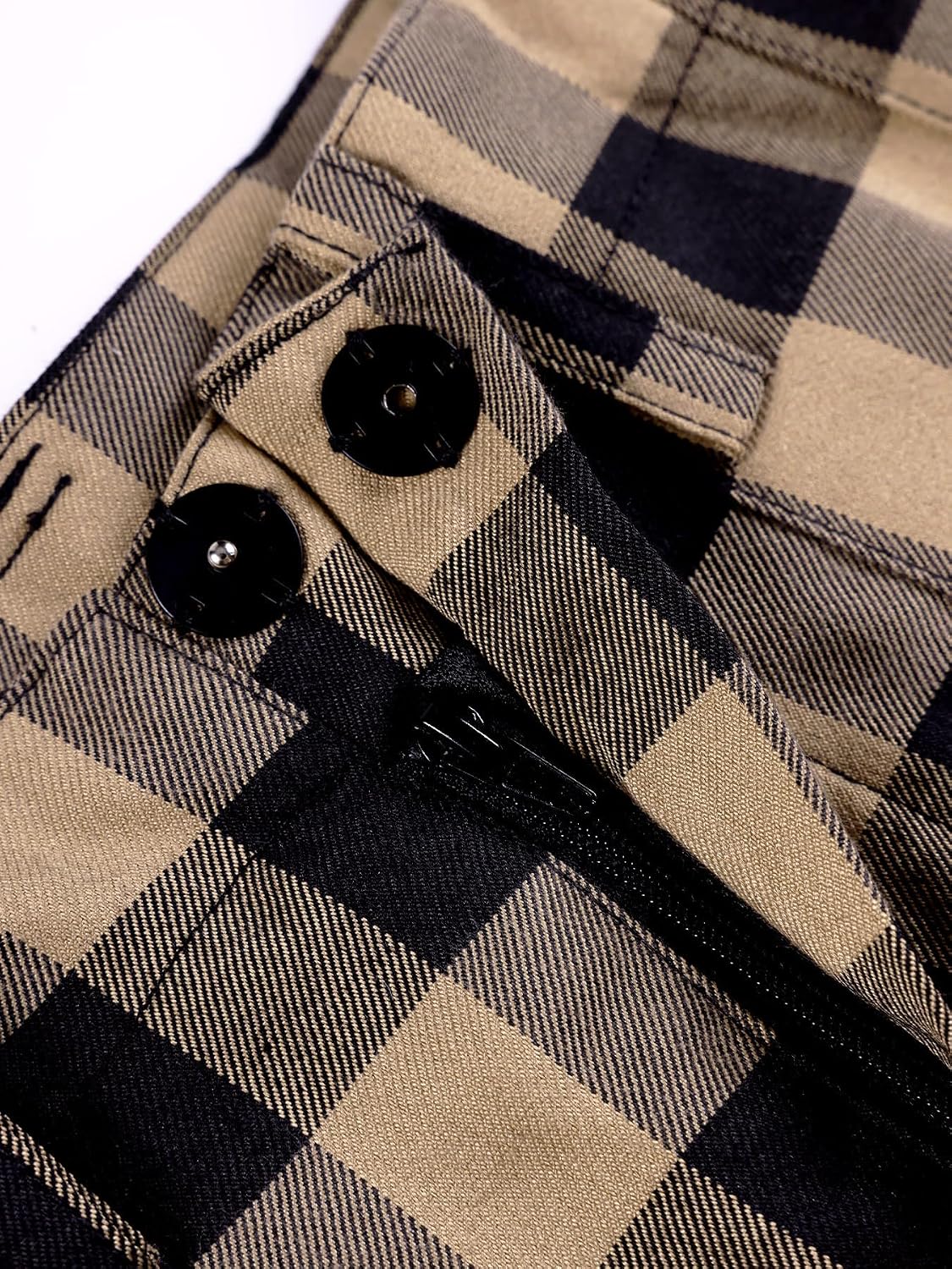 Girls Plaid Pleated Skort Khaki Black Checkered School Uniform Skirt Casual A-Line Skort for Girls 6-16Y
