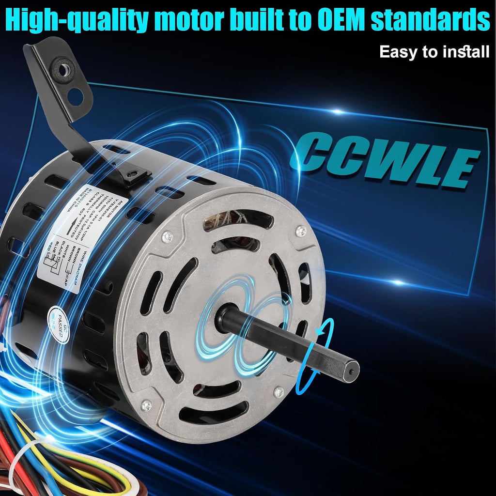 B1340021S Furnace Blower Motor for Goodman, 1/3 HP 115V 1050 RPM, Capacitor