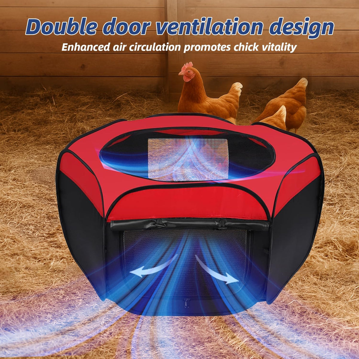 Brooder Box for Chicks, Large Pop Up Chick Brooder Starter Kit