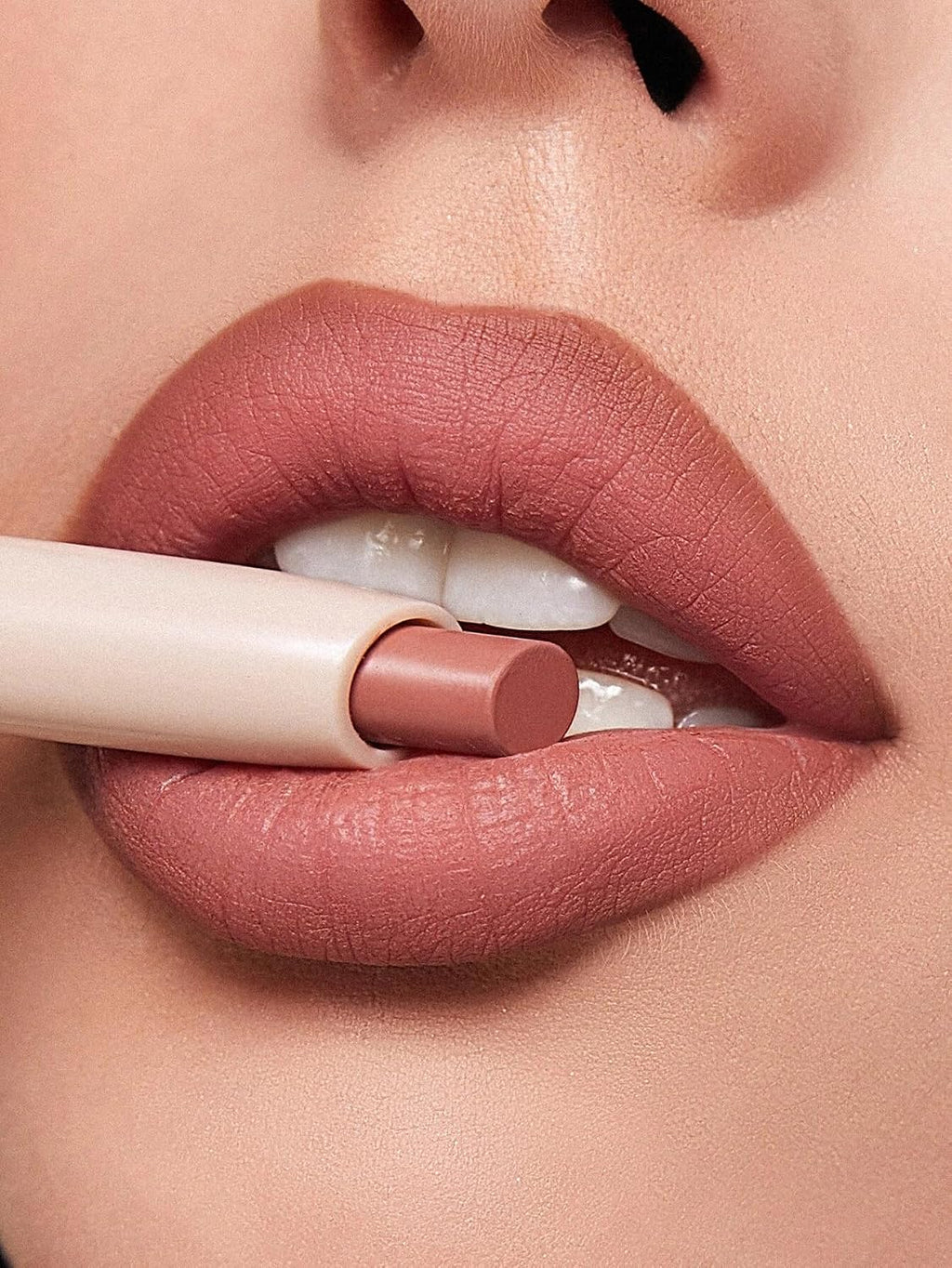 2 In 1 Matte Lip Liner and Long Lasting Lipstick Set Makeup - Soft Chai