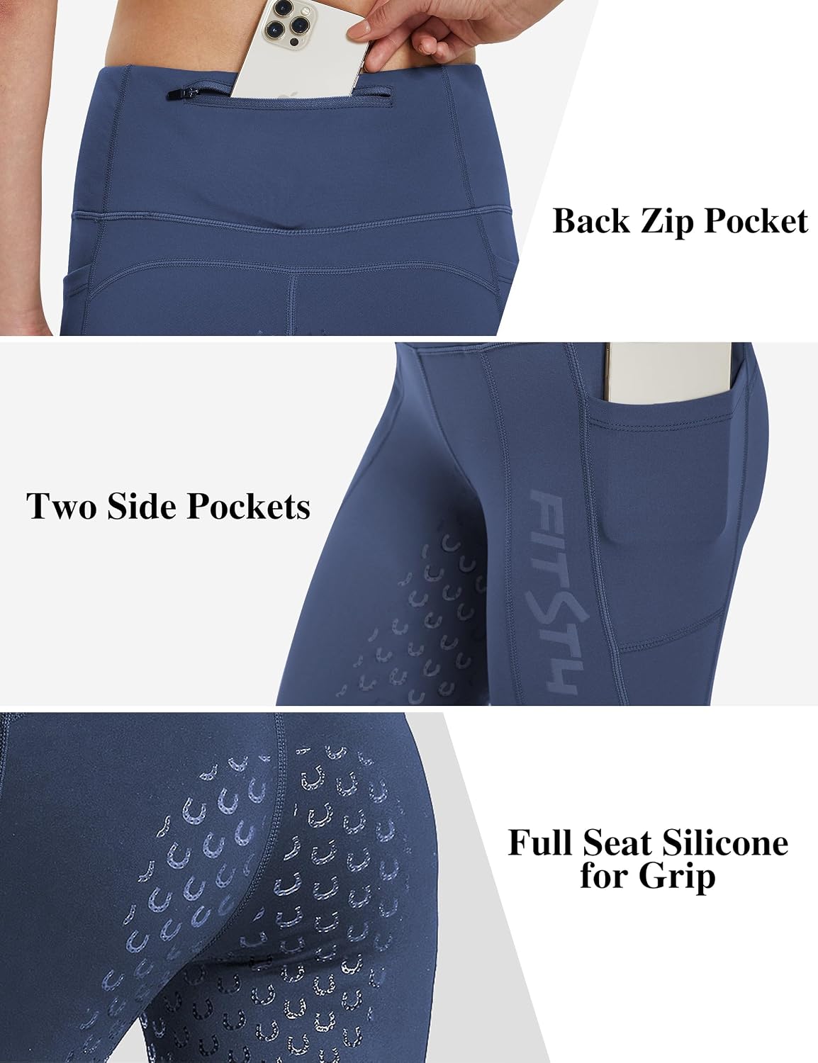 Womens Winter Riding Breeches Fleece Lined Horse Riding Pants