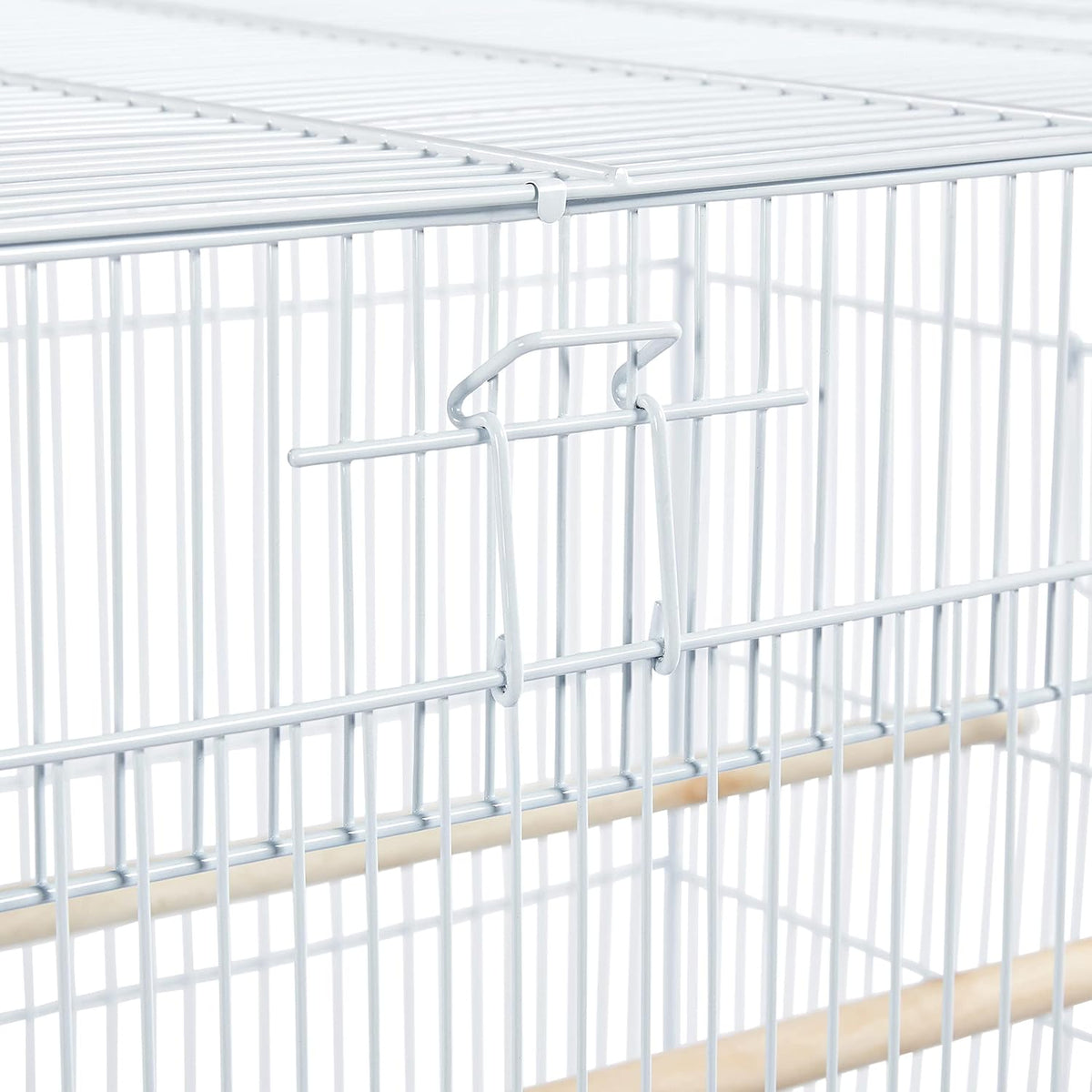 30-inch Flight Bird Cage for Parrots Finches Budgies Cockatiels Parakeets Lovebirds Canaries with Slide-Out Tray, White
