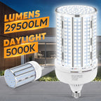2 Pack 200W Corn LED Light Bulb Fanless,29,500LM 5000K Daylight(2000 Watt Equivalent) E26/E39 Large Mogul Base LED