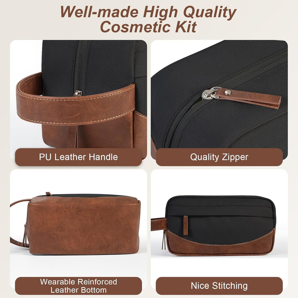 Travel Toiletry Bag for Men, Hanging Toiletry Organizer, Water Resistant Shaving Kit with Large Capacity for Travel