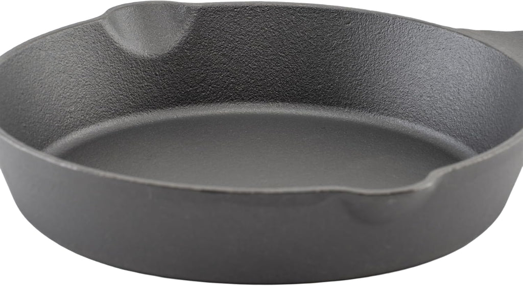 8" Black Cast Iron Skillet with Handle