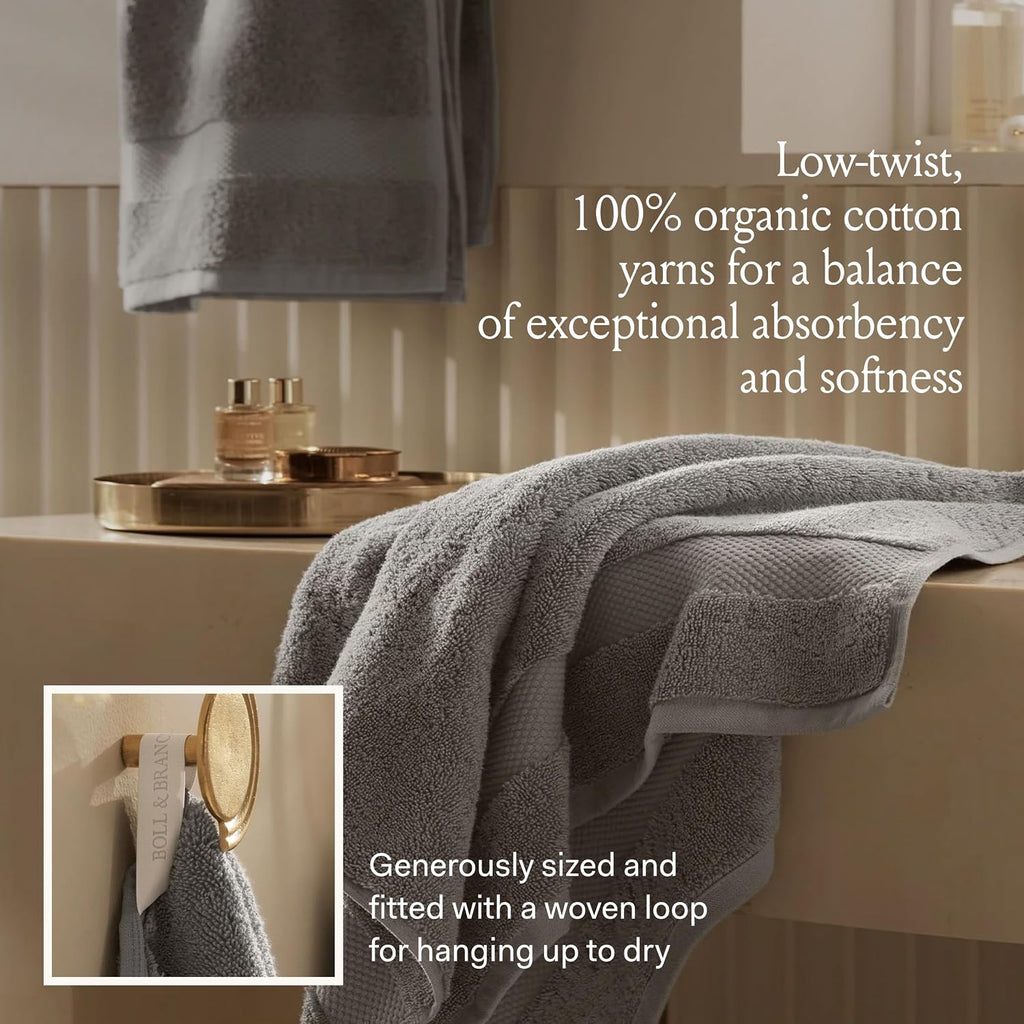 Plush Bath Sheet Set, 6 Pieces, Cream | 2 Oversized Bath Sheets, 2 Hand Towels & 2 Washcloths - 100% Organic Cotton