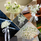 Babys Breath Artificial Flowers Bulk, 30 Pcs White Gypsophila