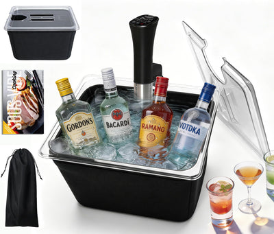 CATTLEMAN Sous Vide Cooker with Container & Lid 12QT, Wine Chiller, 1000W