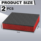 2 Pcs Polyethylene Foam Insert, 12" X 10" X 3.15, Red and Black