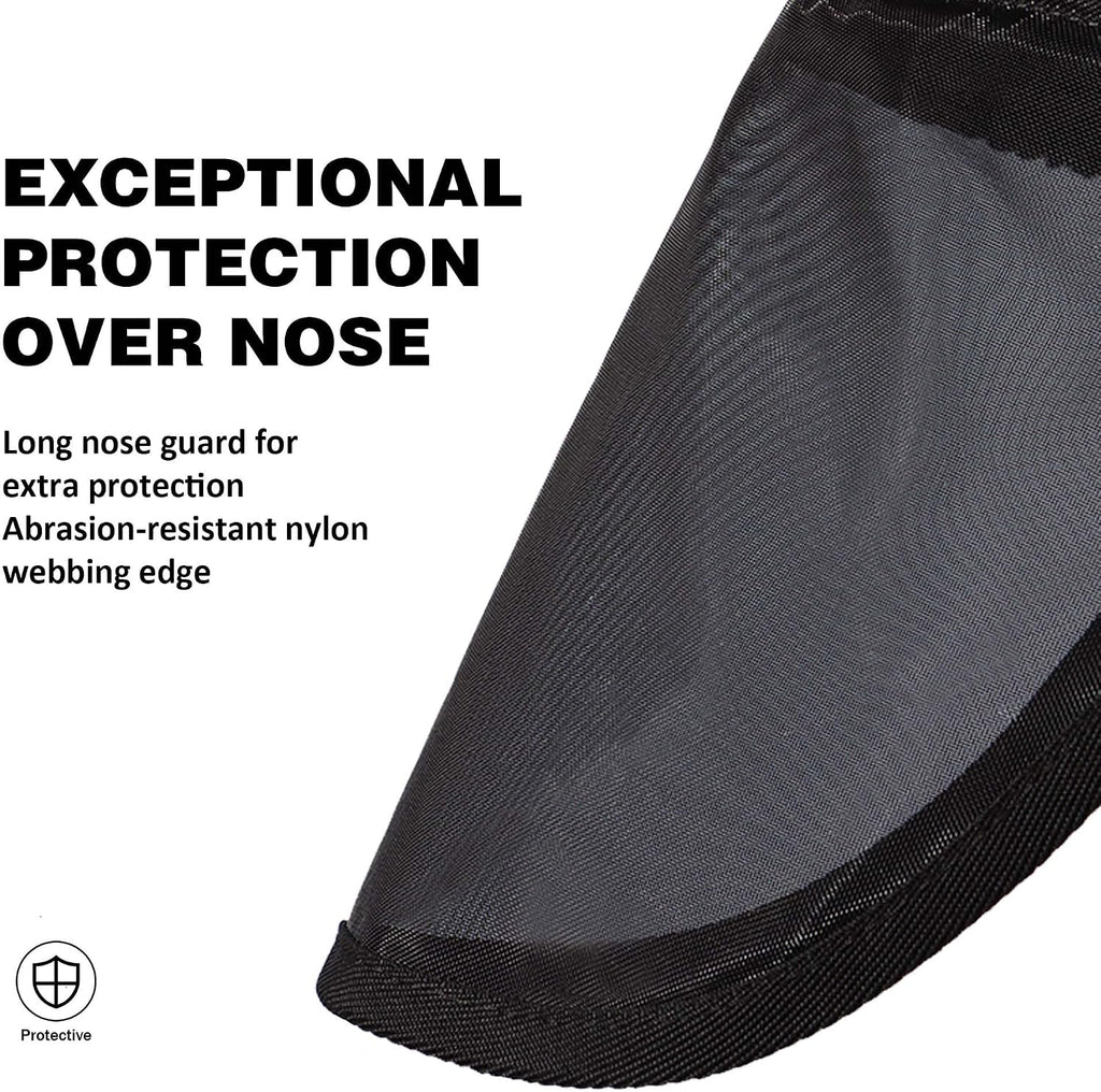Pro LumiVista Horse Full Face Fly Mask Large Eye Space Long Nose with Ears UV Protection for Horse Iridescent Prints L