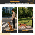 Double Handle Dog Leash, 6 FT Heavy Duty Dog Leash with Padded Handles