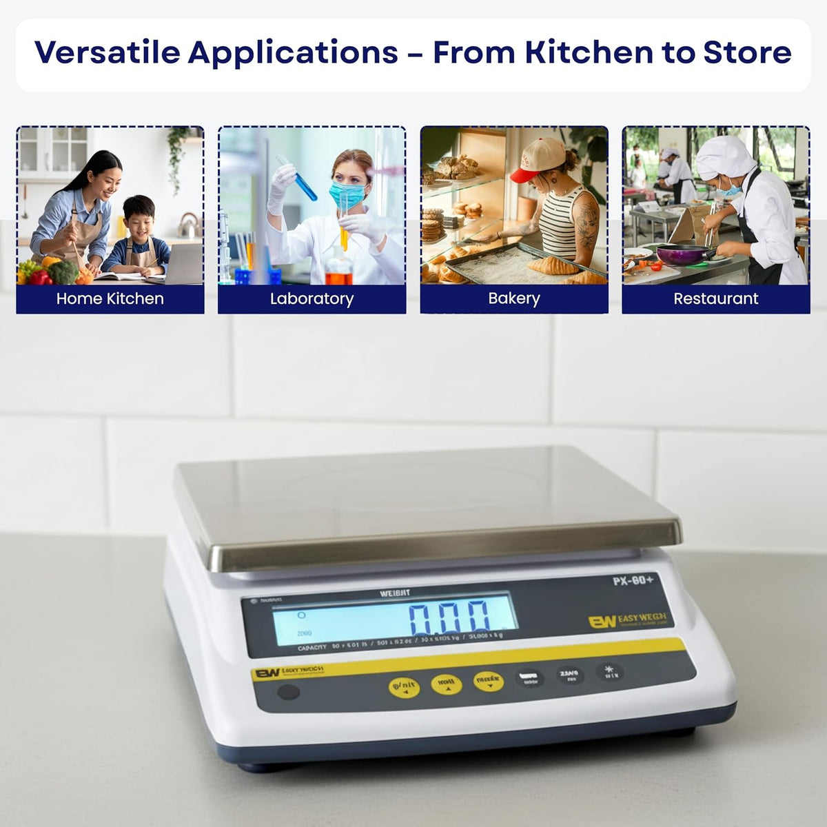 Digital Food Scale – Commercial Kitchen Scale with Rechargeable Battery, NTEP Class III Legal for Trade Scale, Large