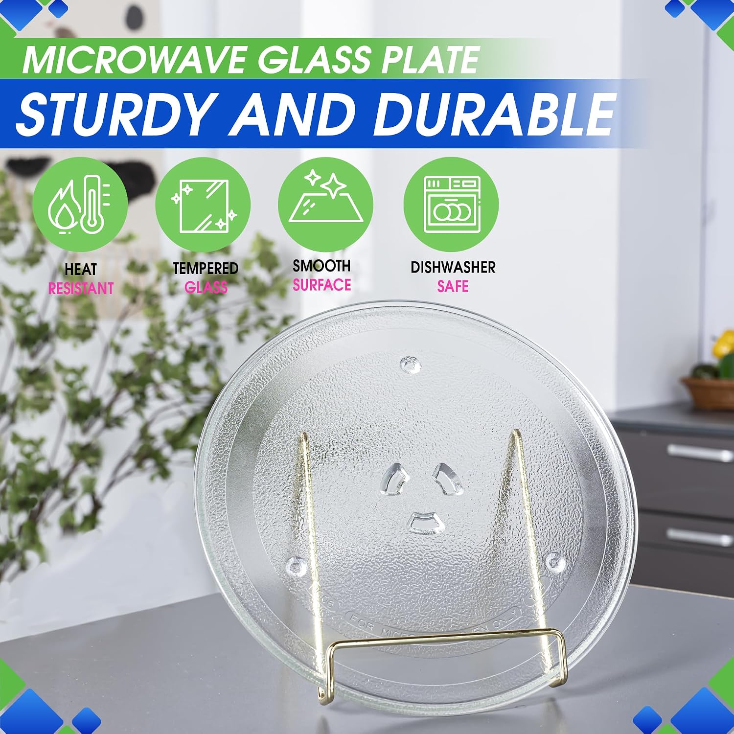 Microwave Plate Replacement 10 inch Fits WB49X10065 GE Microwave Turntable Plate - Exact Replacement Microwave Glass