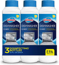 Dishwasher Cleaner, Lemon Scent Deodorizer Liquid, 12 oz, 3-Pack