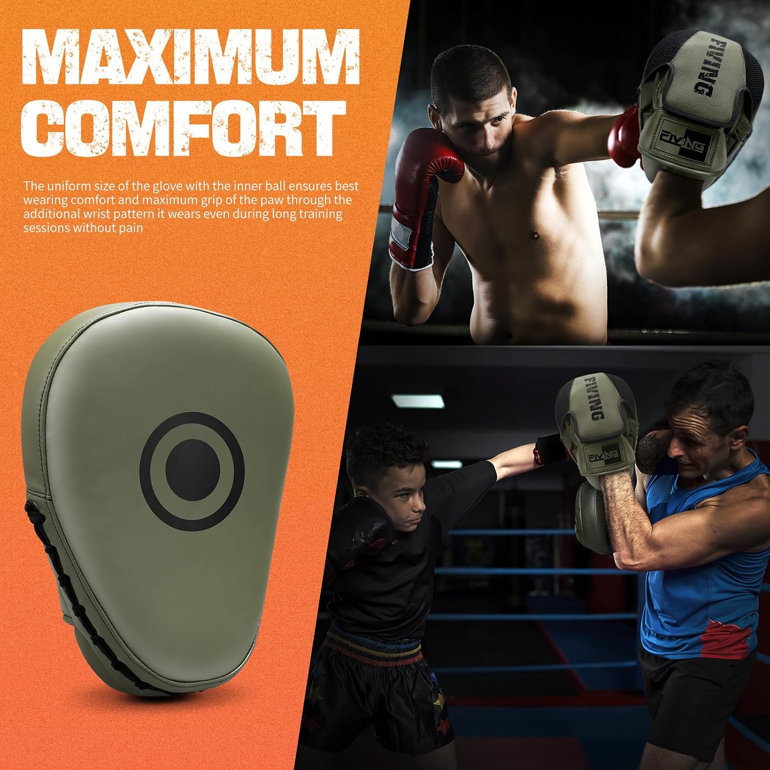 Boxing Pads Punching Mitts for Muay Thai,Punching,Sparring,Training | Focus Mitts, Curved Punch Mitts