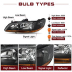 Halogen Headlight Assembly for 1998-2002 Honda Accord