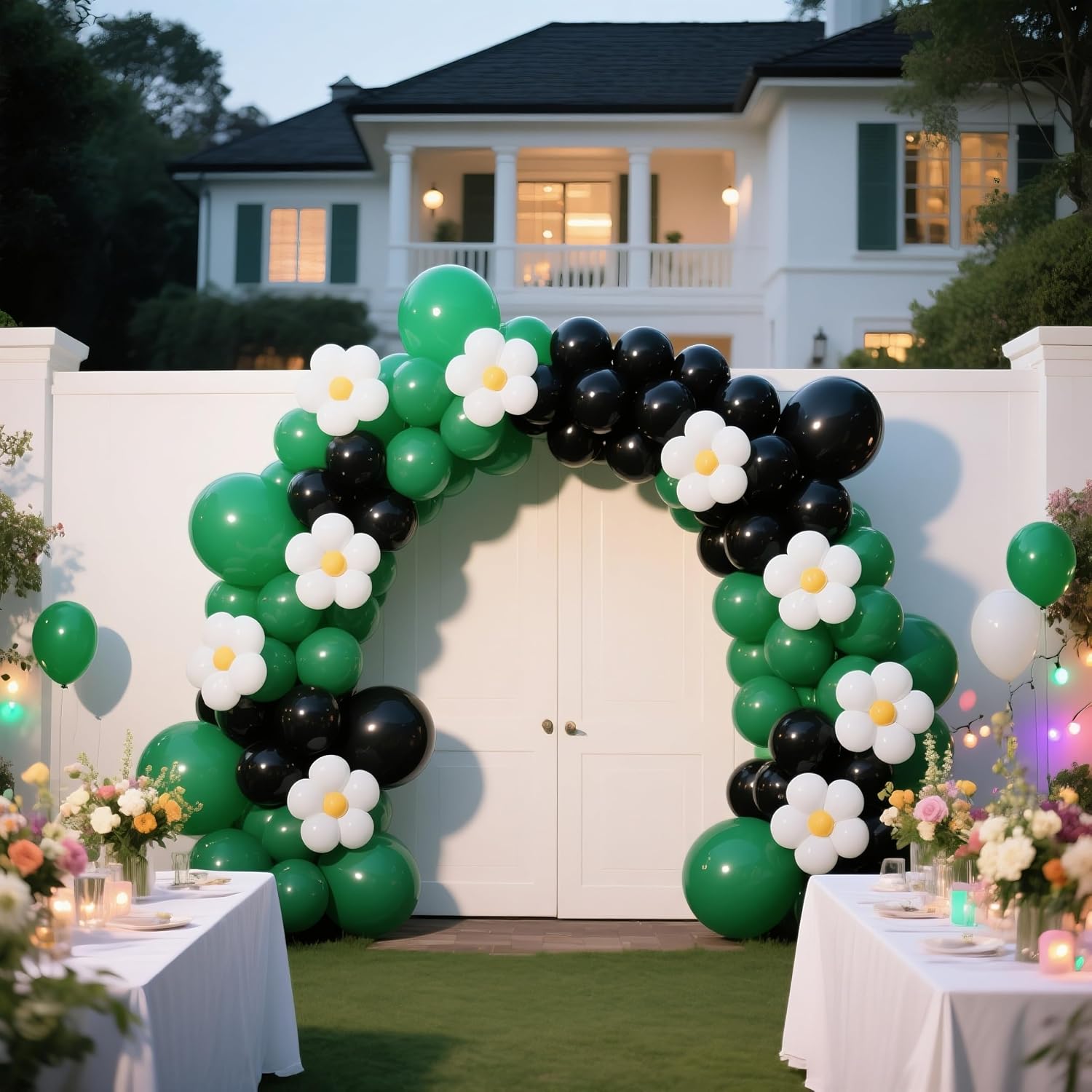 Black Balloons 145pcs Different Sizes 5in 10in 12in 18in Shiny Metallic Black Latex Balloon Arch Kit Garland for