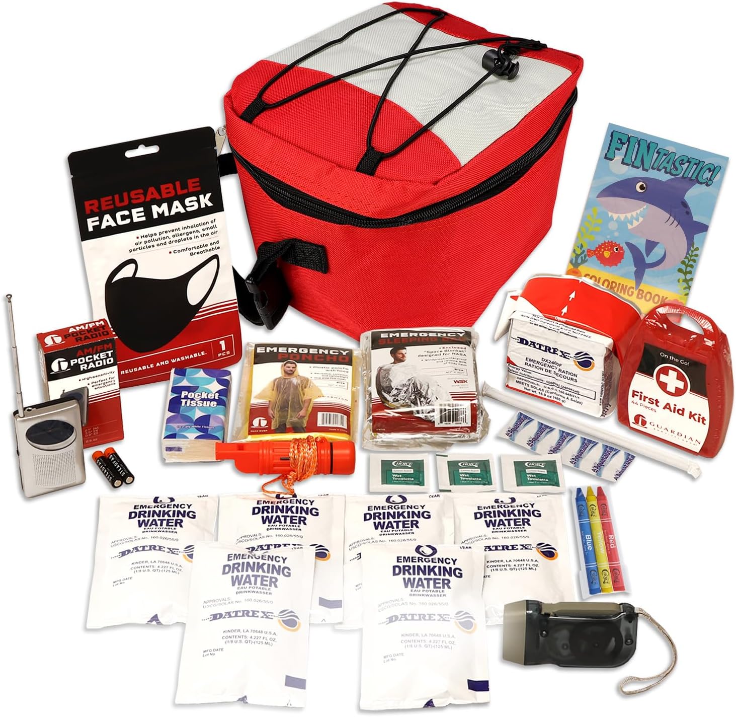 Survival Pal for Children 72-Hour Emergency Kit - Food, Water, Supplies | Am/Fm Radio, Food & Water, Squeeze
