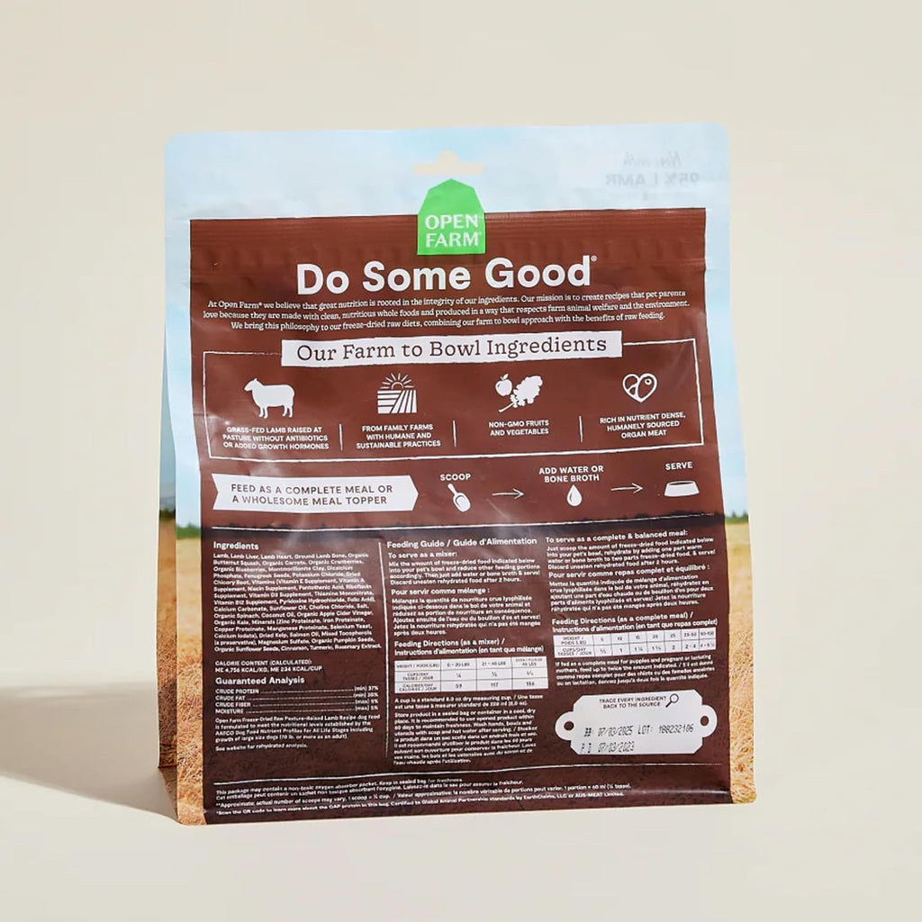 Freeze Dried Raw Dog Food, Humanely Raised Meat Recipe with Non-GMO Superfoods and No Artificial Flavors or