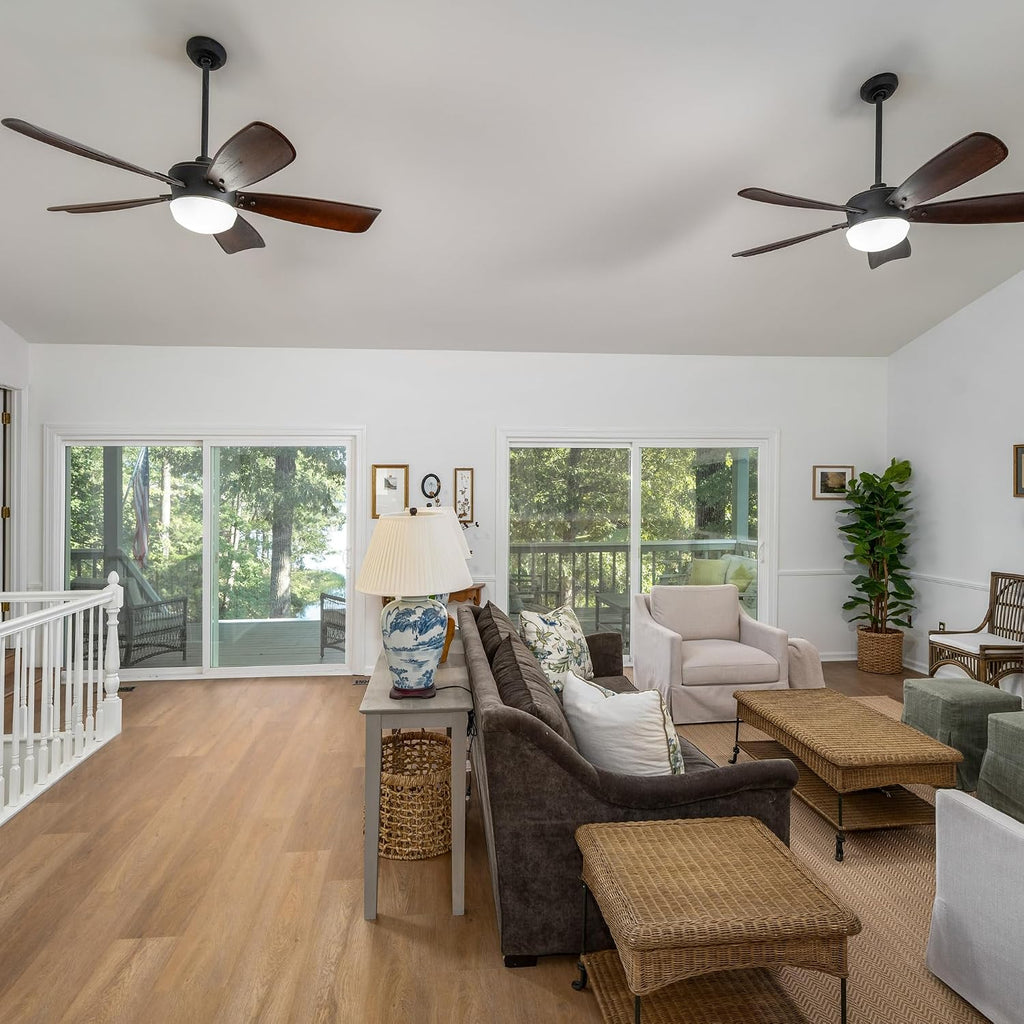 Wide Plank Luxury Vinyl Flooring, Gingermisu Maple 9" x 48", 7mm Thick Vinyl Planks with Click and Lock Installation
