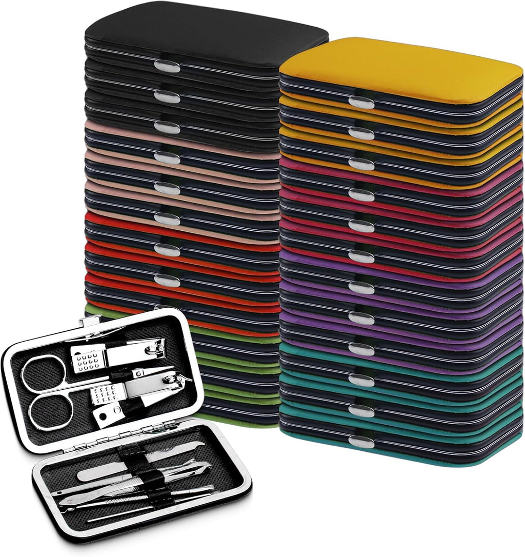 Manicure Kit Bulk, Nail Clippers Set Stainless Steel (48 Count 8 in 1)